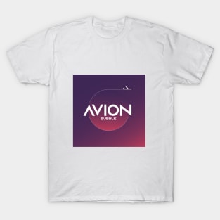 Aviation Plane Minimalistic Design Avion Bubble T-Shirt